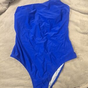 Cupshe Blue Baithing Suit With One Shoulder
